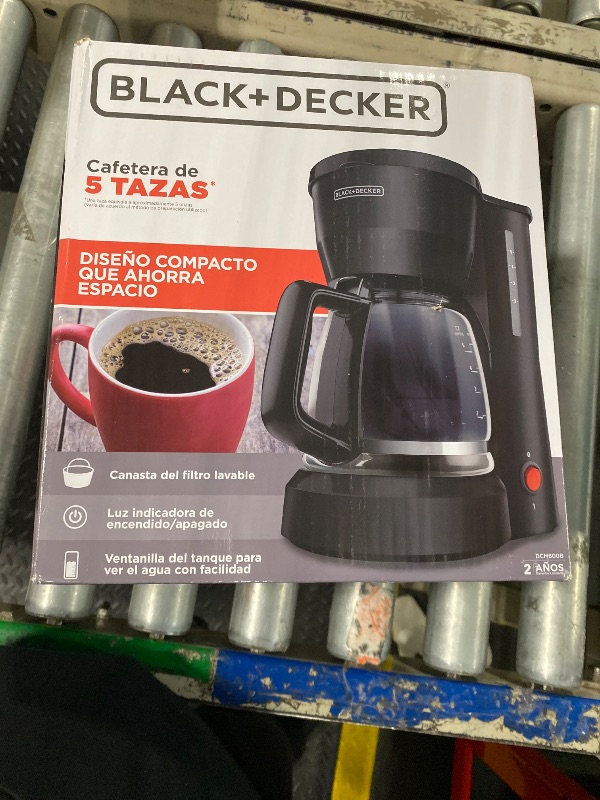 Photo 2 of BLACK+DECKER 5-Cup Compact Switch Coffeemaker, Black