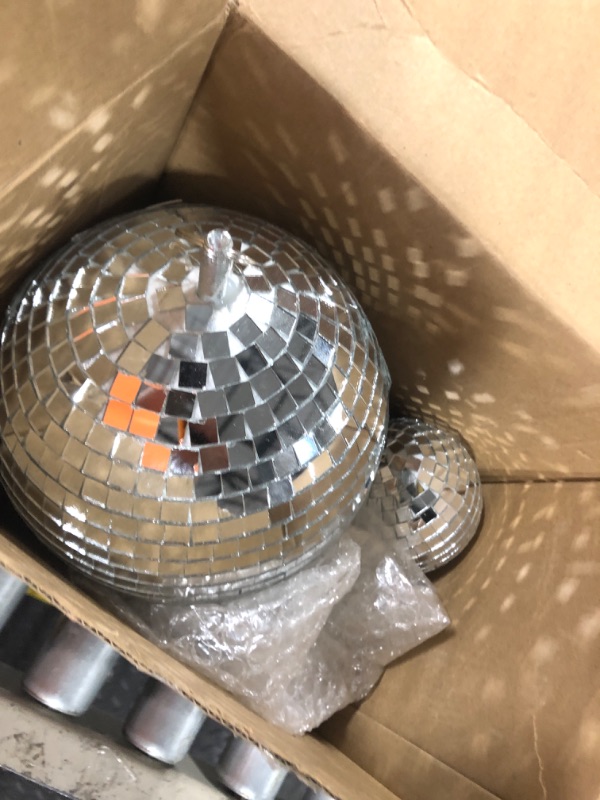 Photo 2 of 17 Pack Large Disco Ball Hanging Disco Ball Small Disco Ball Mirror Disco Balls Decorations for Party Wedding Dance and Music Festivals Decor Club Stage Props DJ Decoration (6 Inch, 3.2 Inch, 2 Inch)