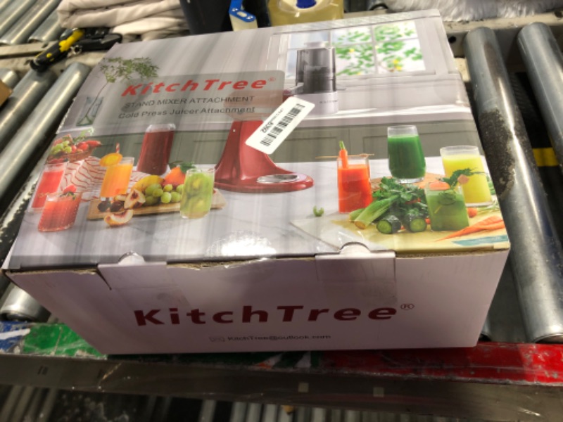 Photo 1 of KITCHTREE Slow Cold Press Juicer Attachment for KitchenAid Stand Mixer, 4.2" Large Feed Chute Fit Whole Vegetables & Fruits, Masticating Juicer Attachment for KitchenAid, Easy to Clean