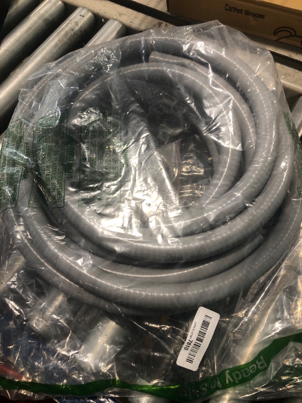 Photo 2 of (3/4" Dia * 25 Feet) Yariwiz Flexible Electrical Conduit Liquid Tight PVC Conduit Kit with 3 PCS Coupling, 3 PCS Elbow and 7 PCS Strap, Sealtight Seal Flex Liquidtight Wire Outdoor Non Metallic Grey