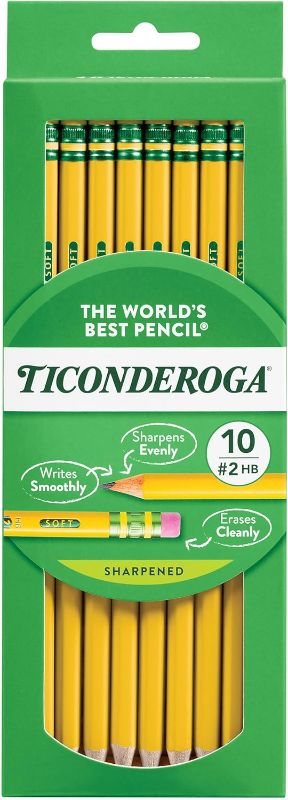 Photo 1 of ** 12 pack**Ticonderoga Wood-Cased Pencils, Pre-Sharpened, 2 HB Soft, Yellow, 30 Count, 6 Packs/180 Count Total