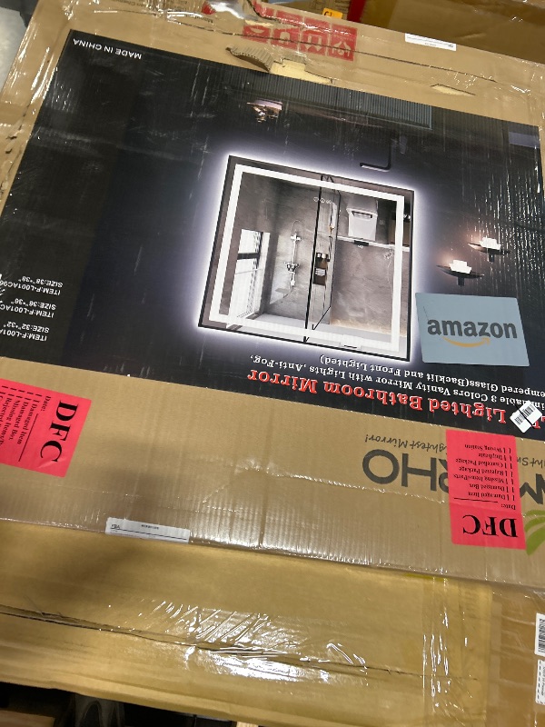 Photo 1 of *similar to stock photo*LOAAO 36X36 LED Bathroom Mirror with Lights, Anti-Fog, Dimmable, Backlit + Front Lit, Lighted Bathroom Vanity Mirror for Wall, Memory Function, Tempered Glass, Safe to Use, ETL Listed
