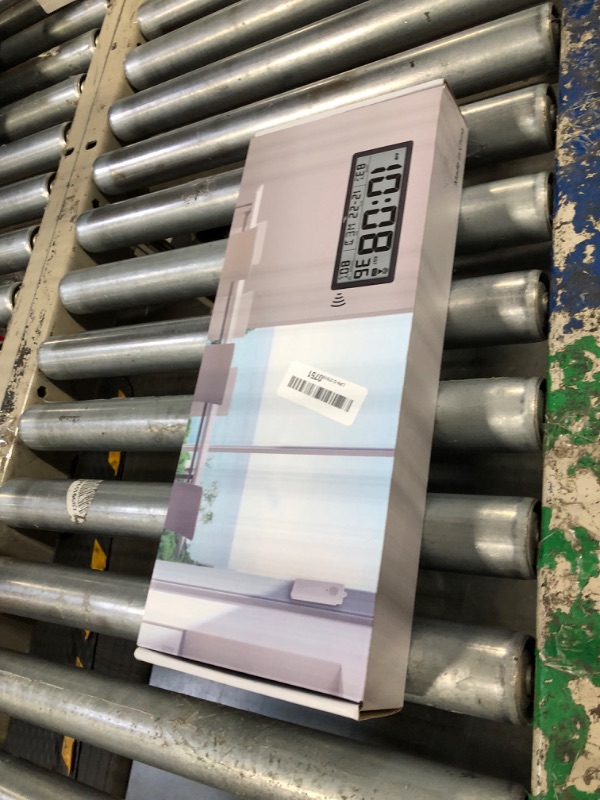 Photo 1 of WallarGe Atomic Clock with Indoor Outdoor Temperature - Easy to Read - Self Setting, 14.5'' Jumbo Auto Set Digital Wall Clock Battery Operated