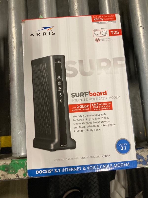 Photo 2 of ***USED***DOES NOT WORK PARTS ONLY***ARRIS SURFboard T25 DOCSIS 3.1 Gigabit Cable Modem