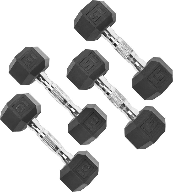 Photo 1 of CAP 50 lbs Coated Dumbbell Set