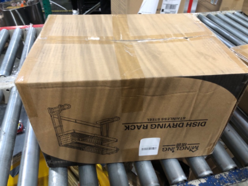 Photo 1 of MINGLING Dish Drying Rack Over The Sink Adjustable (21.5~37") Over Sink Dish Drainer Drying Rack Over The Sink Drying Rack Full Stainless Steel Over Sink Dish Drying Rack,Kitchen Organizers,Black