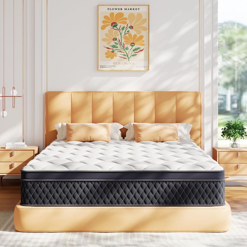 Photo 1 of  *** SIMILAR *** 12 Inch Queen Mattress in a Box, Memory Foam Hybrid Mattress with Individually Pocketed Springs for Isolate Motion, Pressure Relief, CertiPUR-US Certified