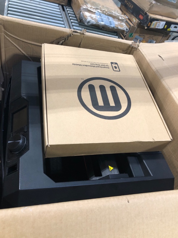 Photo 1 of MakerBot Replicator+ Desktop 3D Printer Kit with Swappable Smart Extruder+ for Fast PLA Material Printing at Home or School, Factory-Leveled Flex Build Plate, 11.6x7.6x6.5in Print Size (MP07825EU)