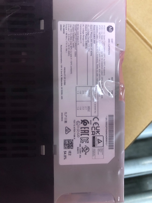Photo 1 of 25B-B2P5N104 525 AC Drive, Variable, 240VAC, 0.5HP / 0.4kW, 2.5 Amp, Normal & Heavy Duty