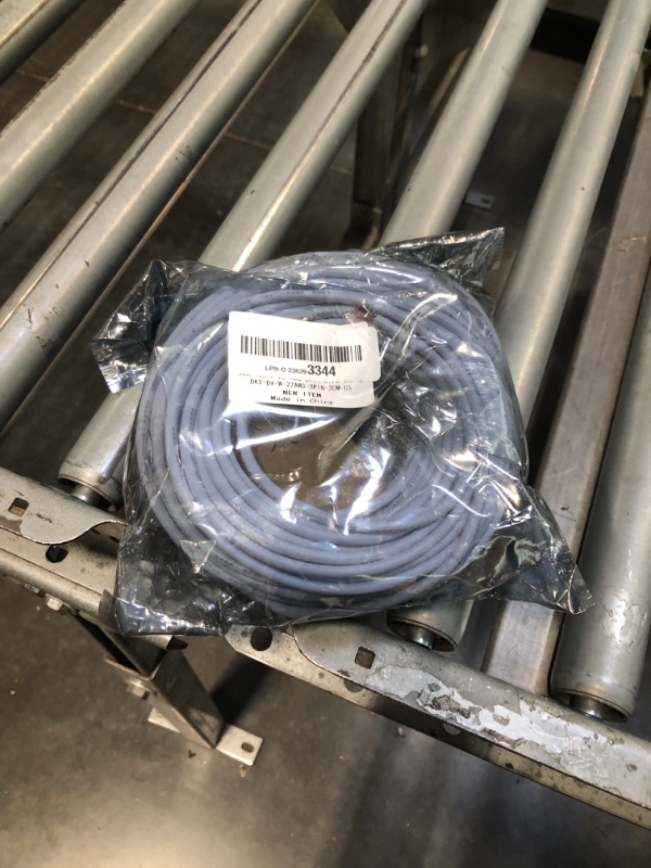 Photo 2 of 22 Gauge 3 Conductor Electrical Wire, 100FT White Stranded Low Voltage 22/3 Cable PVC Case, 22 AWG Tinned Copper 3 Wire Cable Extension Power Cable for Strips LED Lamp Lighting Automotive