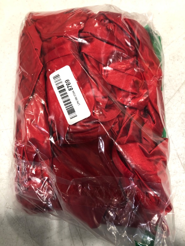 Photo 1 of Memoriesea Women's Sexy Satin V Neck High Slit Ruffle Hem Party Evening Maxi Dress Red