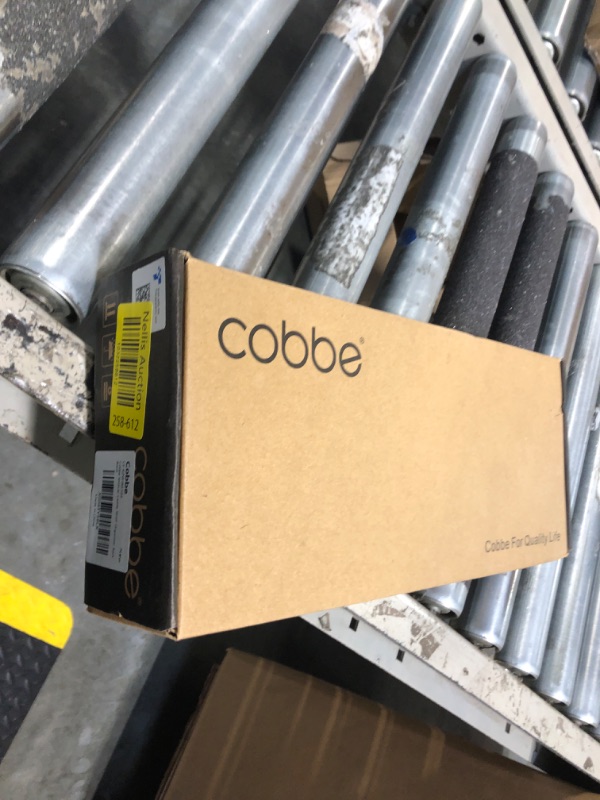 Photo 1 of ***used***Cobbe Anti-Swing Shower Caddy Hanging with 4 Hooks for Towels/Sponge, No Drilling Bathroom Organizers and Storage Racks for Bathroom, Dorm and RV, Never Rust Aluminum, Large - Black