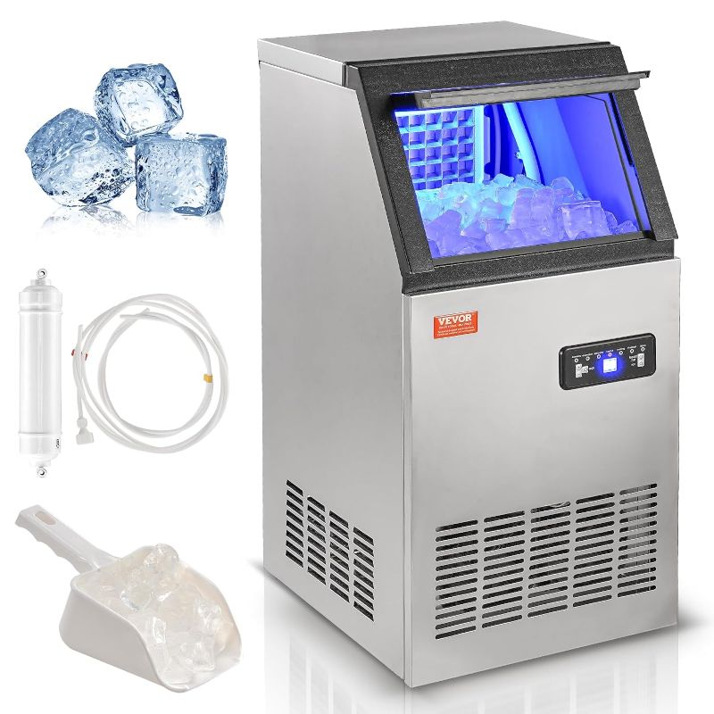 Photo 1 of ***SIMILAR***** VEVOR Commercial Ice Maker Machine, 80lbs/24H Ice Maker Machine with 27.5lbs Storage Capacity, 40 Ice Cubes in 12-15 Minutes, LED Digital Display Commercial Ice Maker for Bar Home Office Restaurant