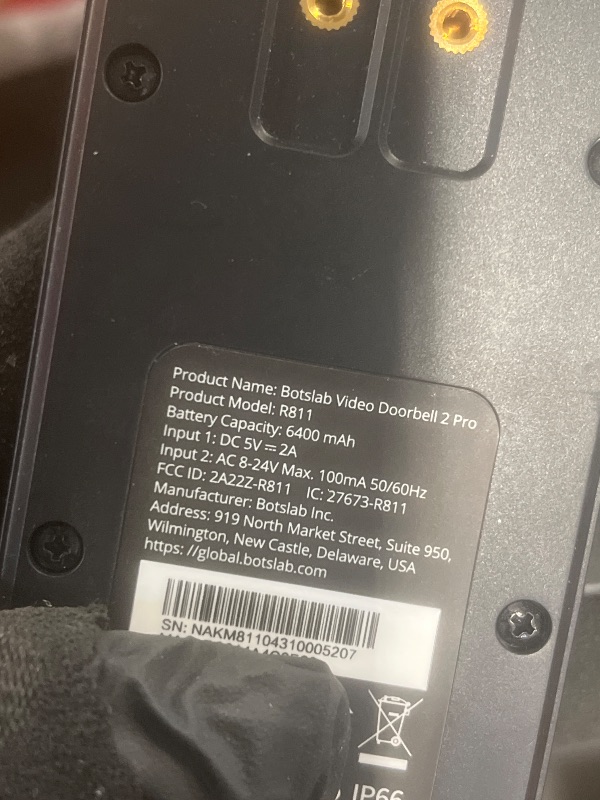 Photo 1 of BOTSLAB Video Doorbell Camera,No Monthly Fee,5MP Wireless Doorbell Camera,Head-to-Toe&180° View,Battery Powered,AI&PIR Detection,VR Mode,HDR,2-Way Talk,2.4&5GHz WiFi,Easy to Install