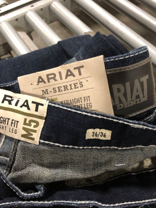 Photo 2 of ARIAT Men's M5 Slim Stretch Coltrane Stackable Straight Leg Jean