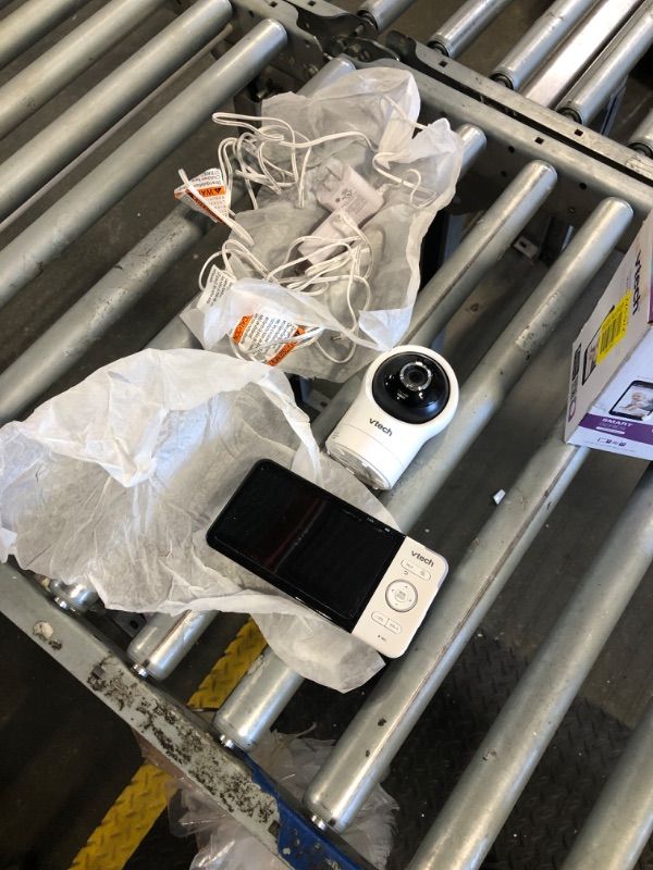 Photo 1 of ***missing one camera, missing USB charging cable for monitor. Power turns on, but didn't test connection with camera*** VTech RM5764-2HD 1080p Smart WiFi Remote Access 2 Camera BabyMonitor, 360° Pan & Tilt, 5" 720p HD Display, Night Vision, Soothing Soun