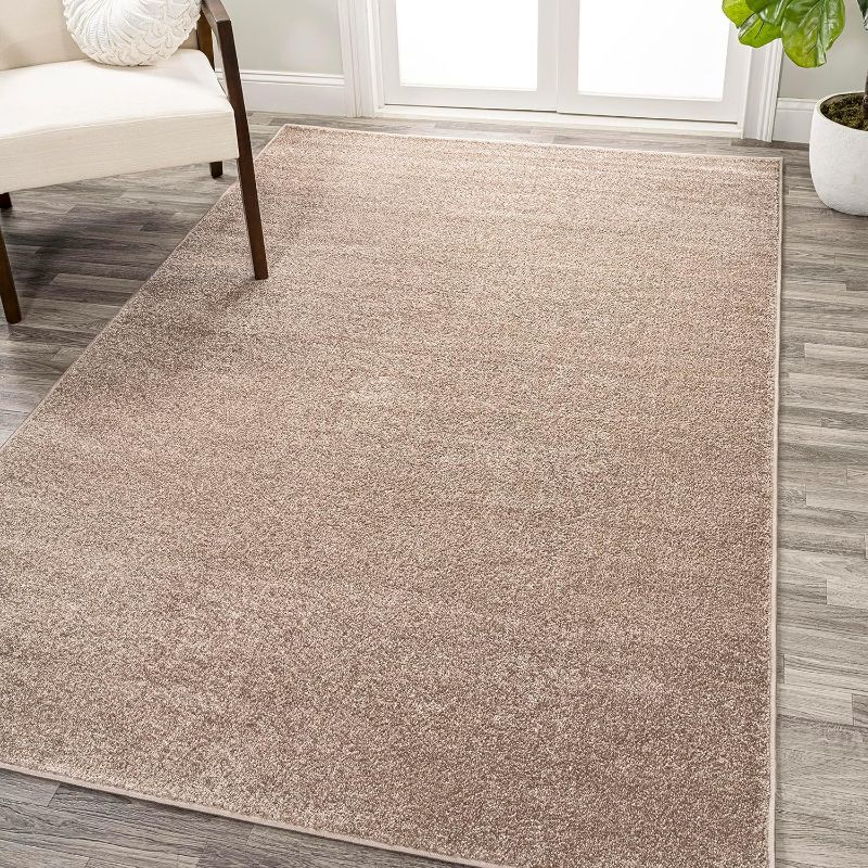 Photo 1 of  *** SIMILAR *** JONATHAN Y SEU100G-8 Haze Solid Low-Pile Indoor Area-Rug Casual Contemporary Solid Traditional Easy-Cleaning Bedroom Kitchen Living Room Non Shedding, 8 ft x 10 ft, Beige