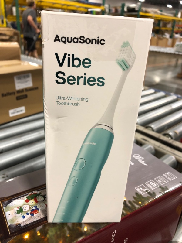 Photo 2 of Aquasonic Vibe Series Ultra-Whitening Toothbrush – ADA Accepted Power Toothbrush - 8 Brush Heads and Travel Case – 40