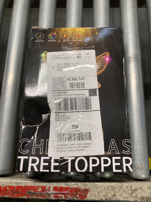 Photo 1 of Gold Christmas Angel Tree Topper, DIY Smart 15 LED Lighted Treetop Decoration with USB Power/Bluetooth App/Remote Control/Timer, RGB Music Sync Color Changing LED Christmas Light Gift for Xmas Holiday