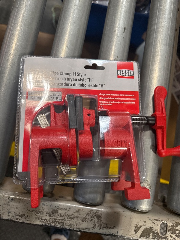 Photo 3 of (BOX OF FOUR) Bessey BPC-H34, 3/4-In. H Style Pipe Clamps - Incredibly Versatile, Easy To Assemble, Indespensable Workshop Clamp For Woodworking, Carpentry, Home Improvement, and DIY Projects