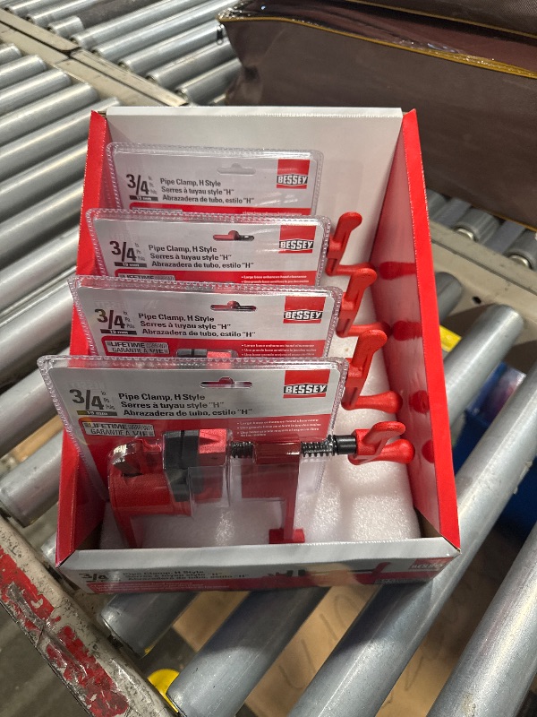 Photo 4 of (BOX OF FOUR) Bessey BPC-H34, 3/4-In. H Style Pipe Clamps - Incredibly Versatile, Easy To Assemble, Indespensable Workshop Clamp For Woodworking, Carpentry, Home Improvement, and DIY Projects