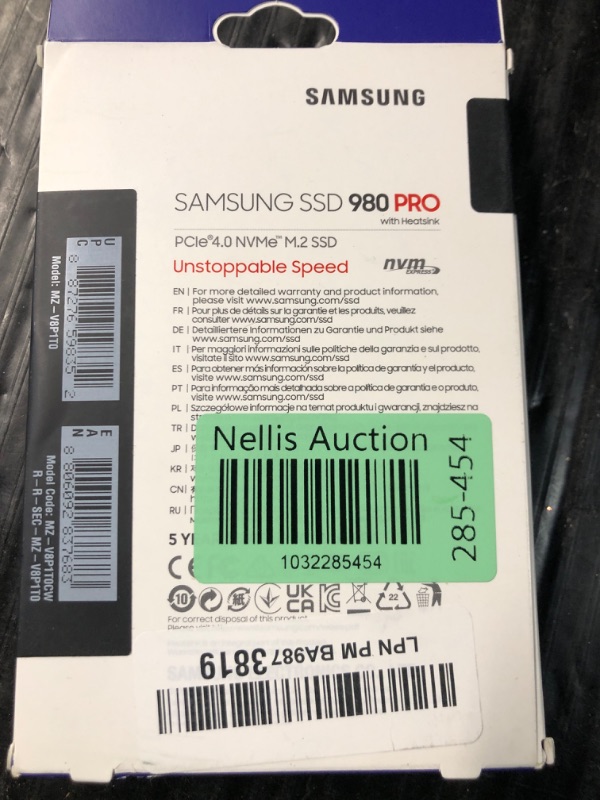 Photo 2 of ***FACTORY SEALED***SAMSUNG 980 PRO SSD with Heatsink 2TB PCIe Gen 4 NVMe M.2 Internal Solid State Drive***FACTORY SEALED***