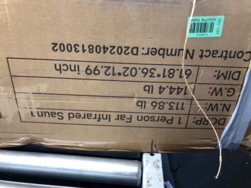 Photo 5 of *FLOOR PIECE HAS SPLIT PLANK, LARGEST PIECE OF CHIPBOARD IS BROKEN DOWN MIDDLE HALFWAY & HAS CHIPPED CORNERS. NO DAMAGE TO GLASS AT TIME OF LISTING*
Infrared Sauna for Home Sauna Room, 1 Person Low EMF Wooden 950W Indoor Sauna Spa at Home with 10min Quick