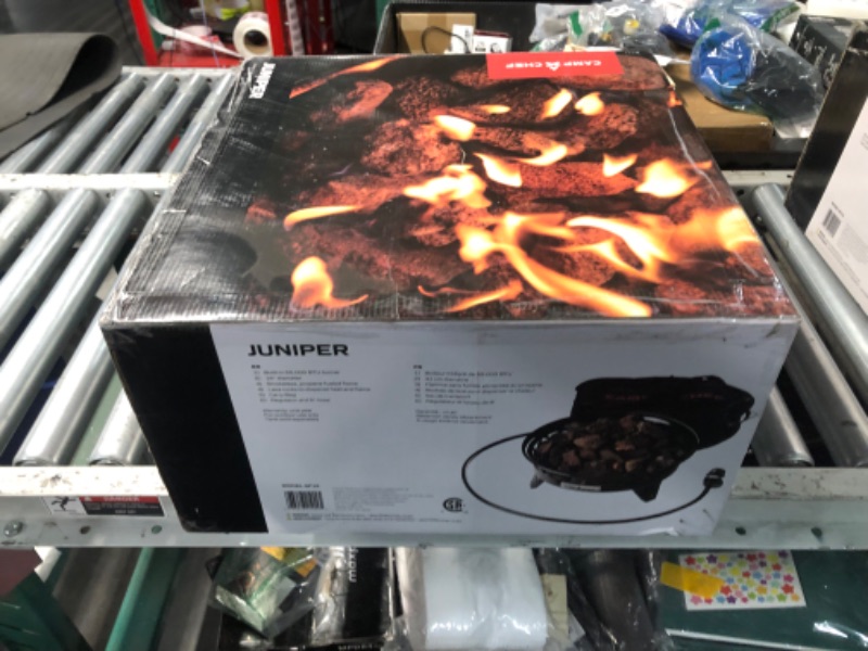 Photo 1 of Camp Chef Juniper Fire Pit - Portable & Propane Campfire Pit with Foldable Legs & Lava Rocks - Comes with a Carry Bag - 24"