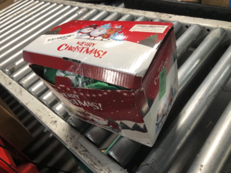 Photo 1 of AerWo 8 FT Christmas Inflatable Outdoor Decoration, Santa Inflatable and Reindeer Christmas Blow up Yard Decorations with LED Lights, Window Christmas Decorations Outside for Home Roof Lawn Decor