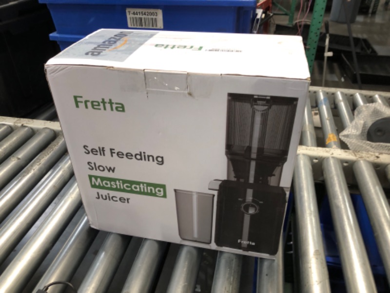 Photo 3 of ***NON REFUNDABLE, PARTS ONLY***Cold Press Juicer Machines,Fretta Slow Masticating Juicer Machines with 4.25" Large Feed Chute,Fit Whole Fruits & Vegetables Easy Clean Self Feeding,High Juice Yield,BPA Free (Black)