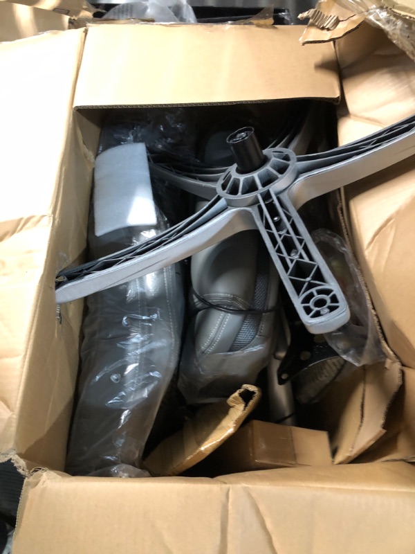 Photo 1 of Serta Bryce Executive Office Chair, Ergonomic Computer DeskChair with Patented AIR Lumbar Technology, Comfortable Layered Body Pillows for Cushioning, SertaQuality Foam, Bonded Leather, Gray