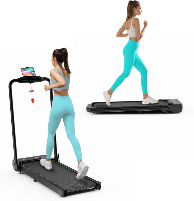 Photo 1 of 
2 in 1 Portable Treadmill and Walking Pad for Home/Office, Foldable with Remote Control, APP, and LED Display