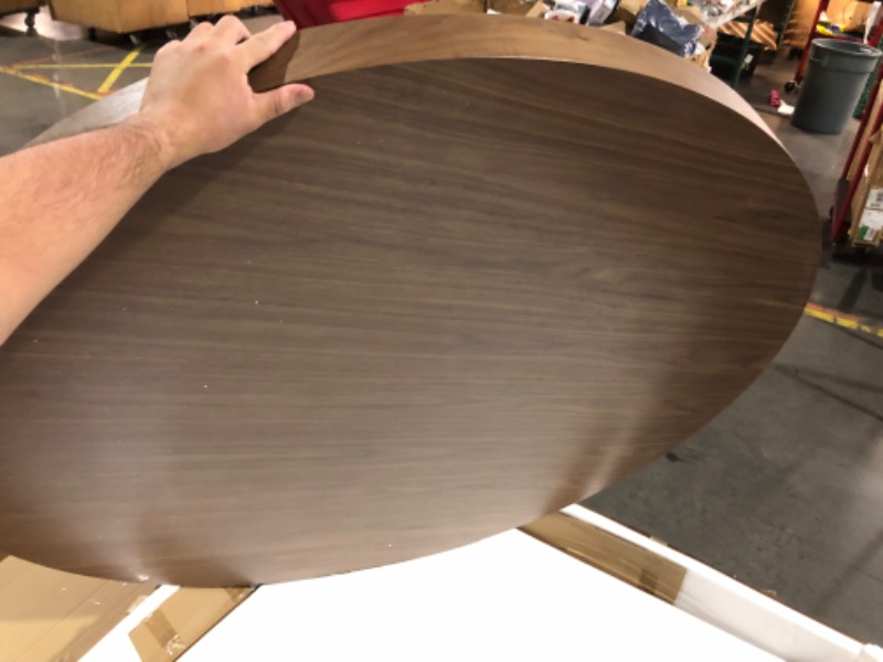 Photo 1 of **MAY BE MISSING HARDWARE**
Modway EEI-4911-WAL Gratify 60" Round Dining Table, Walnut