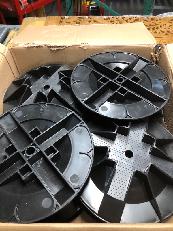 Photo 1 of Fort Decking Systems Fort Decking 12-Inch Deck Blocks for Posts, Fits 4x4, 2x4, 2x6 2x8 and 2x10 Joists and Beams, Pack of 12, Black