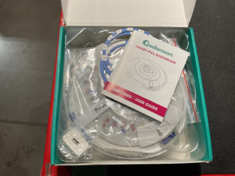 Photo 1 of Adamson TimelyMed Smart Pill Dispenser Machine with Alarm + WiFi App Monitoring + New 2024 + 28 Day Medicine Dispenser + Automatic Pill Dispenser for Elderly with Alarm & Alzheimers Care + Lock Key