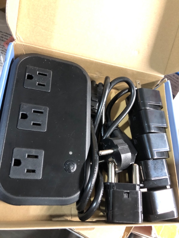 Photo 3 of ***(MISSING 1)***
Voltage Converter 2300W Universal Travel Adapter Power Step Down 220V to 110V Converter with 3 USB Ports 3 AC Outlets 1 Type-C Charging for EU/UK/AU/US/IT/India