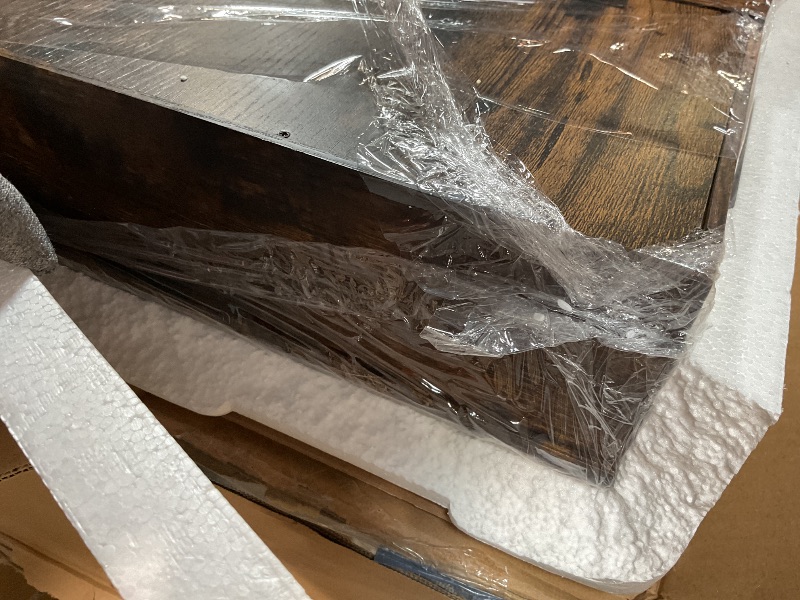 Photo 1 of **FOR PARTS ONLY/NON-FUNCTIONAL** SONGMICS 360° Swivel Jewelry Cabinet, Lockable Jewelry Organizer with Full-Length Mirror, Rear Storage Shelves, Interior Mirror, Jewelry Armoire, Gift Idea, Rustic Brown UJJC006X01