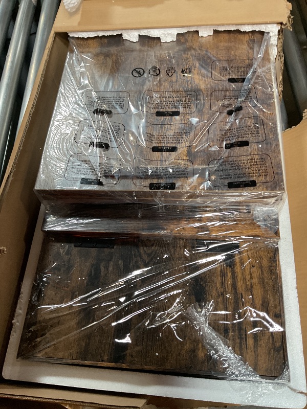 Photo 1 of **FOR PARTS ONLY/NON-FUNCTIONAL** SONGMICS 360° Swivel Jewelry Cabinet, Lockable Jewelry Organizer with Full-Length Mirror, Rear Storage Shelves, Interior Mirror, Jewelry Armoire, Gift Idea, Rustic Brown UJJC006X01