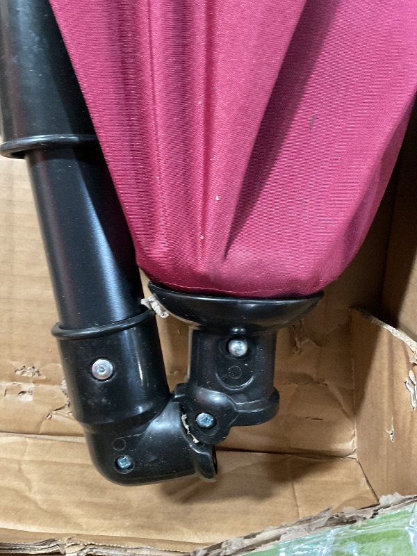 Photo 1 of 10 FT Patio Cantilever Umbrella, Outdoor Offset Umbrella with Easy Tilt Adjustment, 8 Ribs, UV Protection for Backyard, Lawn, Garden and Poolside (Wine Red)