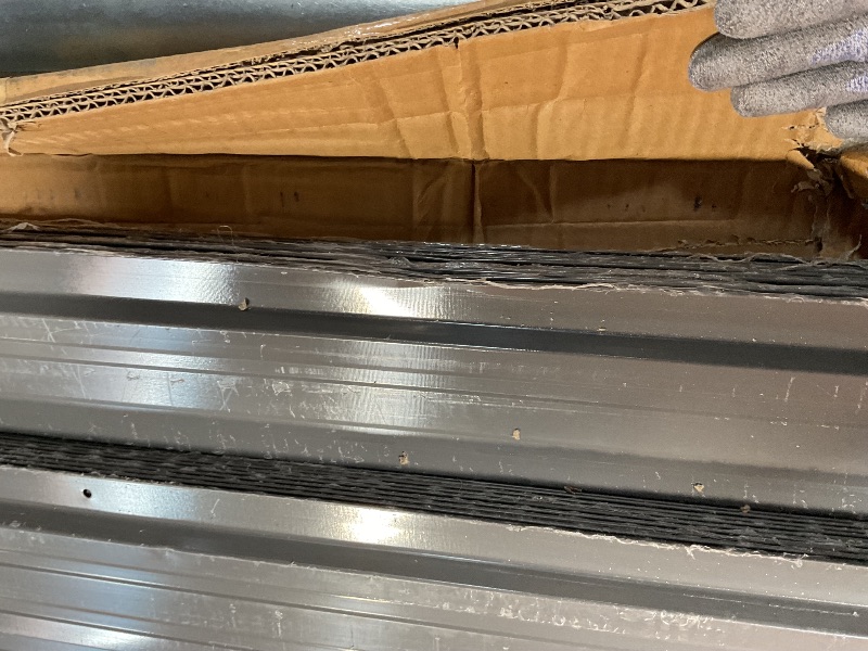 Photo 1 of **PARTIAL SET/BOX 1 OF 4 MISSING/ASSEMBLY HARDWARE** 5’ x 10’ Motorcycle Storage Sheds, Metal Shelter & Garage with Windows and Lockable Door Handle, Heavy Duty Vehicle Shed for All Weather, Track System Included, Anthracite with White Trim