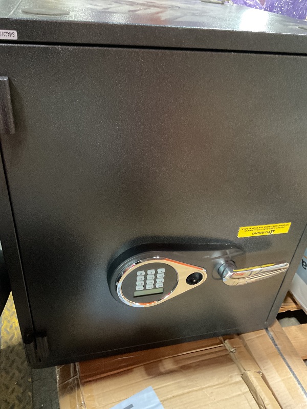 Photo 1 of *SAFE LOCKED**FINAL SALE* Amazon Basics Fireproof Safe and Waterproof Safe Box with Digital Electronic Lock, for Home Use, 2.13 Cubic Feet, 24"Hx20.87"Wx19"D, Black