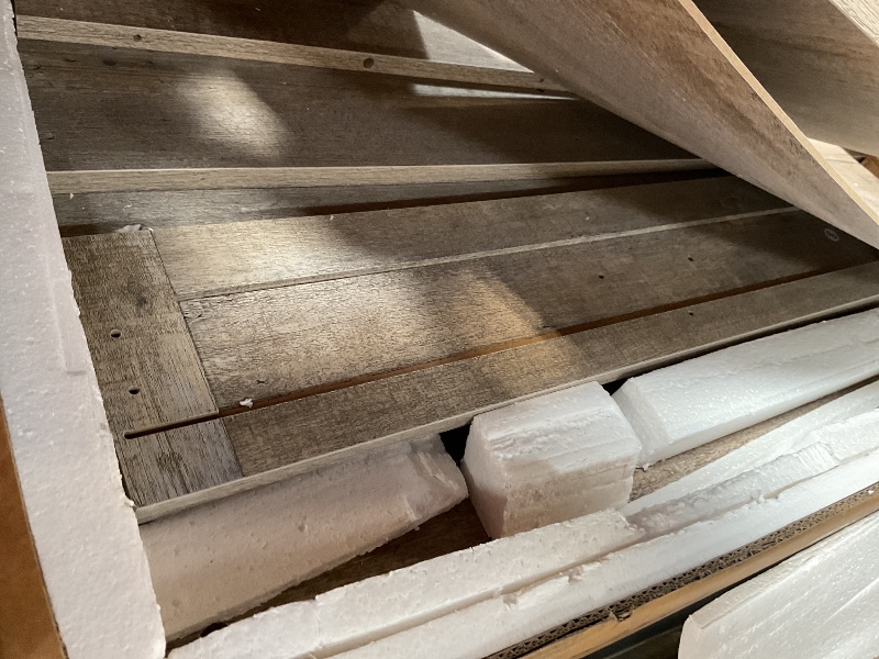 Photo 1 of **MISSING ASSEMBLY PIECES** Farmhouse 47" Executive Desk, Computer Desk with Drawers and Storage Cabinet, Workstation with Hutch for Home Office