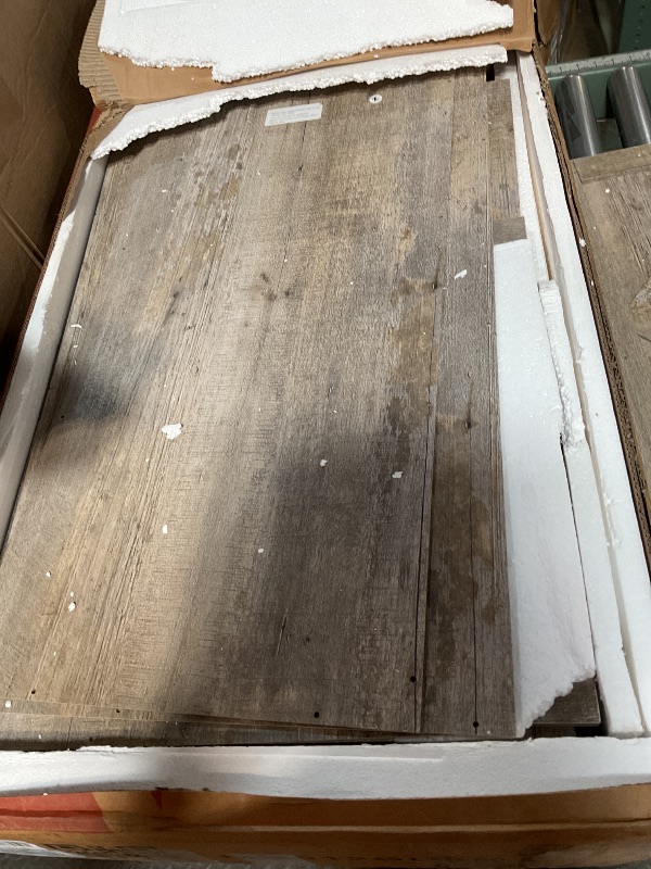 Photo 1 of **MISSING ASSEMBLY PIECES** Farmhouse 47" Executive Desk, Computer Desk with Drawers and Storage Cabinet, Workstation with Hutch for Home Office