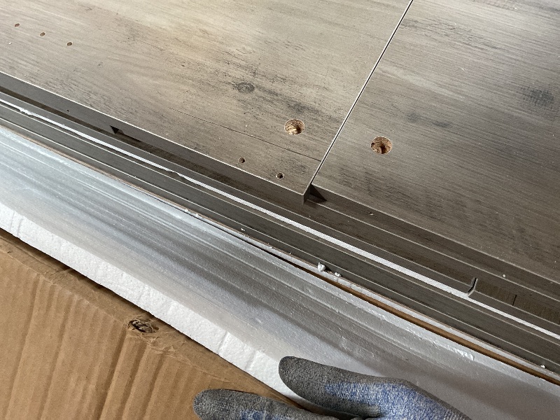 Photo 1 of **MISSING ASSEMBLY HARDWARE** IDEALHOUSE Farmhouse TV Stand and Entertainment Center for Tv up to 65 inches with Sliding Barn Doors and Adjustable Shelf, Tv Media Console Table with Storage Cabinet for Living Room, Grey