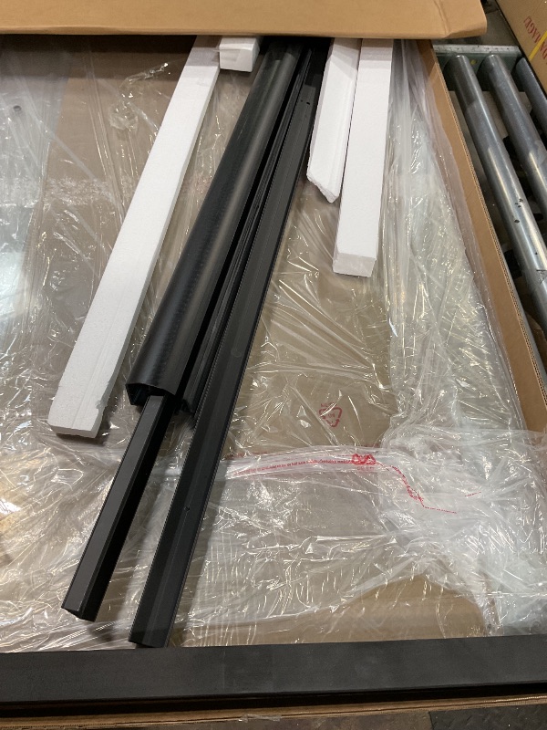 Photo 1 of **MISSING ROLLERS FOR THE TOP OF THE DOOR** SUNNY SHOWER 58.5-60 in.W x 72 in.H Glass Shower Door, Semi Frameless Double Sliding Shower Door, 1/4" Clear Glass, Black Finish