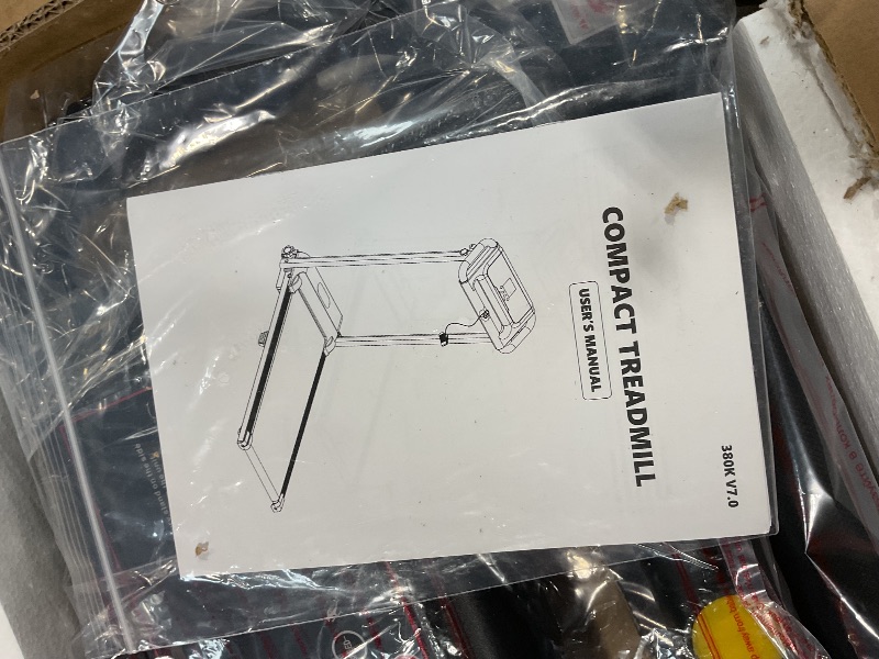 Photo 1 of ***FOR PARTS/NON-FUNCTIONAL*** Portable Treadmill with Handle, 3.0HP Walking Pad Treadmill, Electric Compact Treadmills,Treadmills for Home Small Space with 12 Preset Programs, Walking Pad with Handle,300 LBS Capacity(Black)