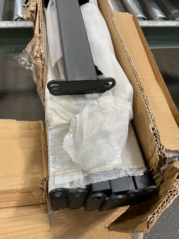 Photo 1 of **SELLING FOR PARTS AS PARTIAL SET. ONE BOX OF TWO**Metal Twin Over Twin Bunk Beds with Trundle Bed, UHOMEPRO Twin Bunk Bed for Kids Adults Teens, Dorm Room Bunk Bed Can Be Divided Into 2 Twin Beds with Trundle, 2 Ladders, CPC Certification, Black