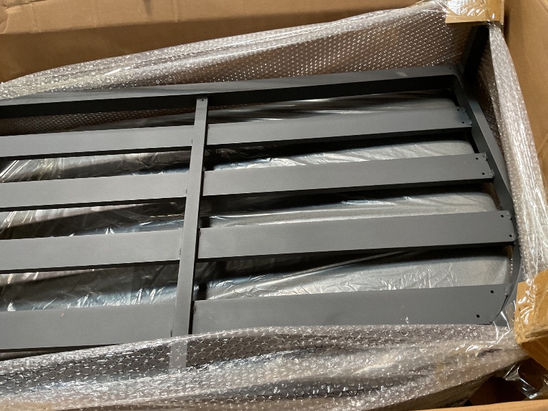 Photo 1 of 2 boxes/ says 3 out of 4**** Menorca Dark Gray Aluminum 94" Curved Back Outdoor Sofa with Cushions