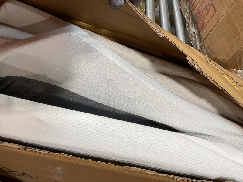 Photo 1 of **FOR PARTS ONLY HAS DAMAGES WITH METAL SUPPORTS** ZINUS 7.5 Inch Box Spring with Cover, No Assembly Mattress Foundation, Sturdy Metal Structure, Split Cal King, White