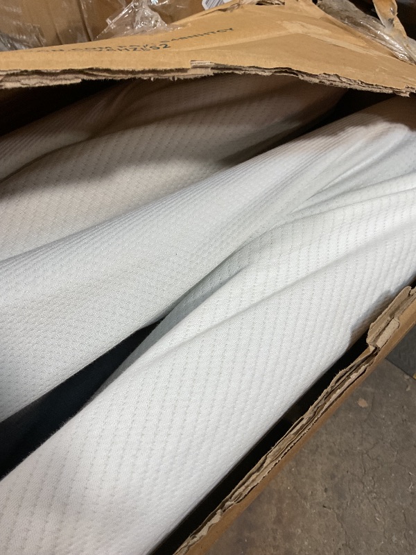 Photo 1 of **FOR PARTS ONLY HAS DAMAGES WITH METAL SUPPORTS** ZINUS 7.5 Inch Box Spring with Cover, No Assembly Mattress Foundation, Sturdy Metal Structure, Split Cal King, White